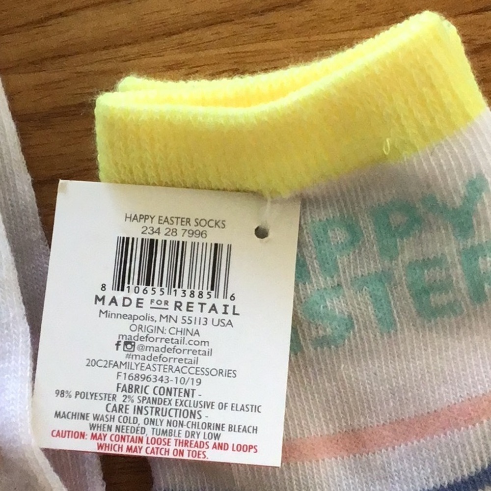 Easter Bunny Kids Socks Trio - NWT - Picture 8 of 8